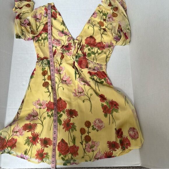 NWT Revolve x BB Dakota Botanical Bae Dress in Yellow Iris | Size 8 - Picture 11 of 12